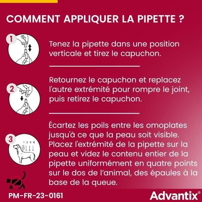 ADVANTIX Chien Solution Antiparasitaire Grande Race 25 a 40kg 6 pipettes 5 ADVANTIX Chien Solution Antiparasitaire Grande Race 25 a 40kg 6 pipettes 5