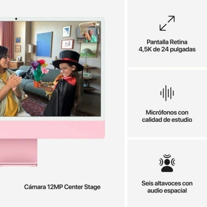 Tout en Un Apple MWUG3Y/A 24" 16 GB RAM 256 GB M4 2