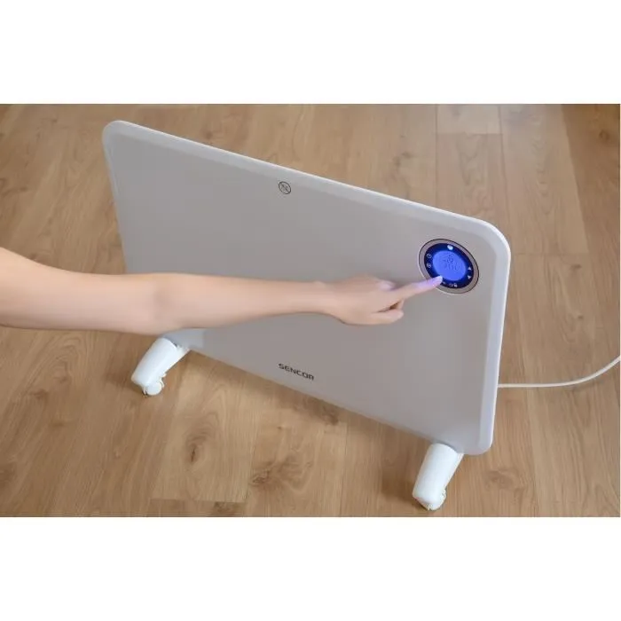 Sencor SCF 3200WH Convecteur électrique Blanc 1500 W, 2 niveaux de chauffage, thermostat réglable 15-35°C, 4 modes, IP24