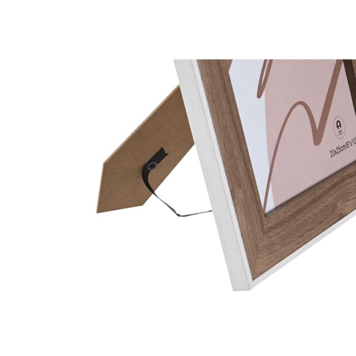 Cadre photo DKD Home Decor Verre Blanc Bois MDF (27,5 x 1,5 x 32,5 cm) 1