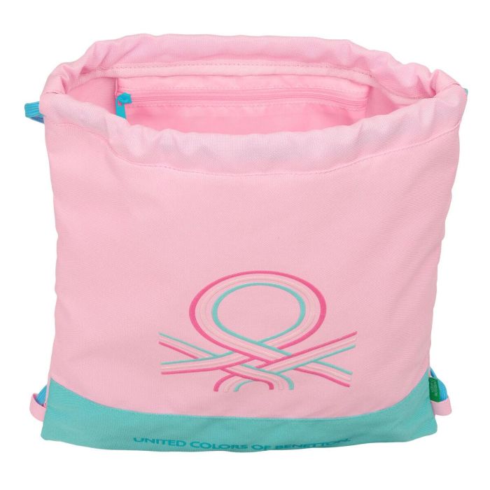 Sac à dos serré par des ficelles Benetton Dolce Multicouleur 35 x 40 x 1 cm 3