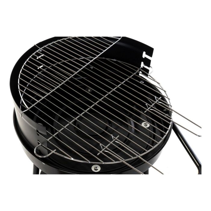 Roues de barbecue au charbon de bois DKD Home Decor Noir Métal Plastique 59 x 49,5 x 82 cm 3