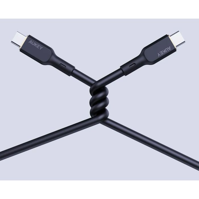 Câble USB-C vers USB-C Aukey CB-SCC101 Noir 1 m 4