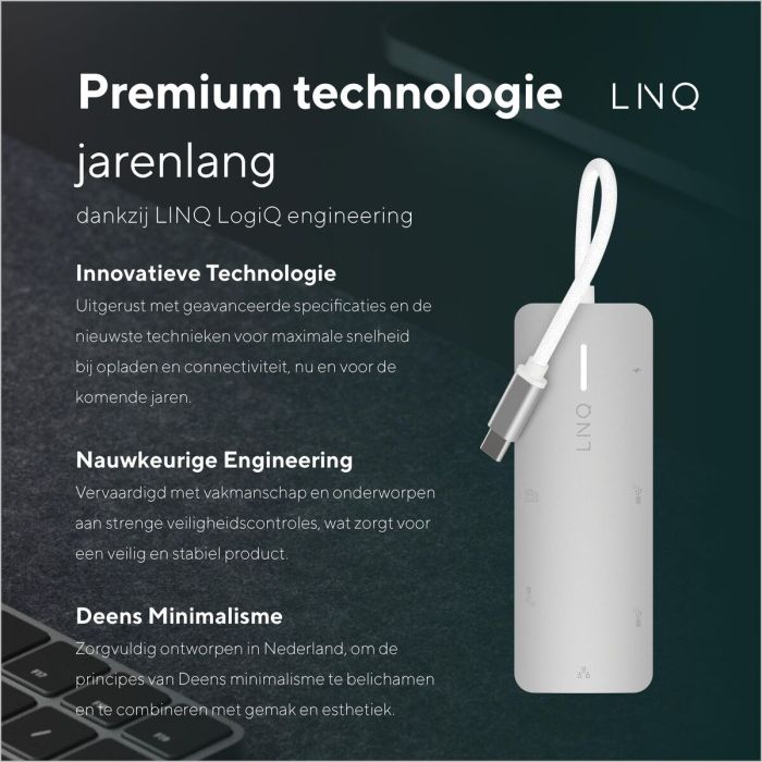 Hub USB Linq Byelements LQ49081 Blanc Gris 3