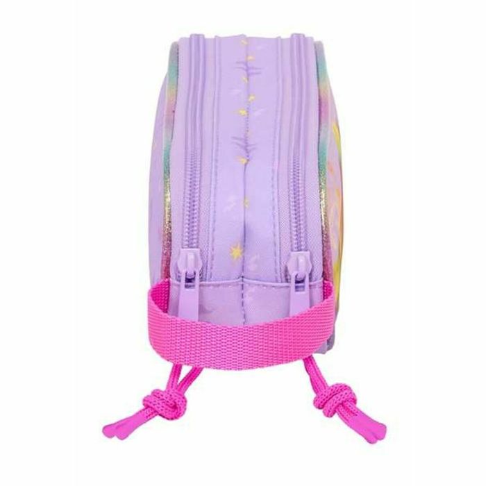 Trousse Fourre-Tout Double Unicorn Academy Lila 21 x 8 x 6 cm 1