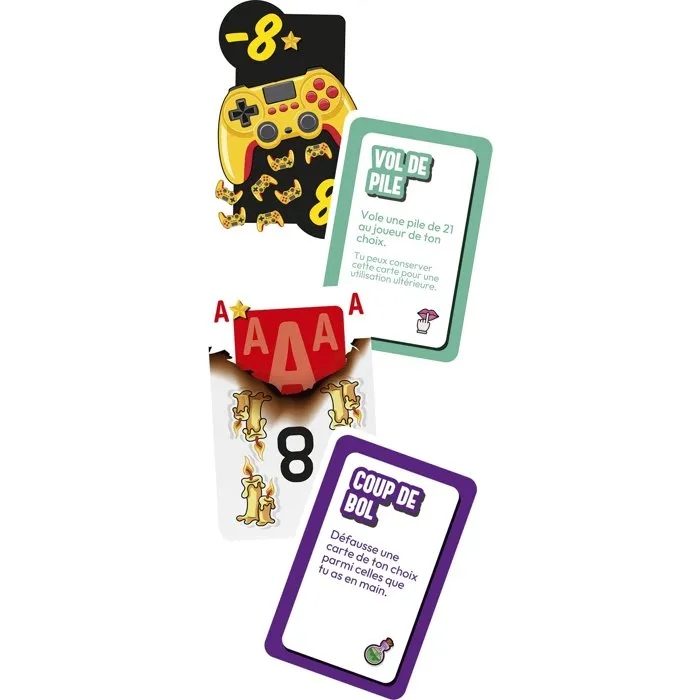 Lansay PILE POIL 21 - Jeu de cartes et de société délirant - À partir de 8 ans - Règles simples et retournements garantis
