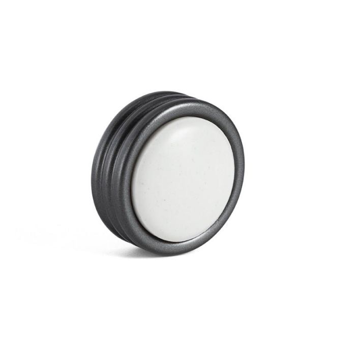 Tirador Zamak/Porcelana Modelo Tabor Acabado Grafito Distancia 0Mm-1 Agujero Giusti 2