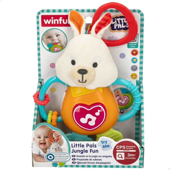 Peluche Hochet Winfun 14 x 19 x 6,5 cm (6 Unités) 2
