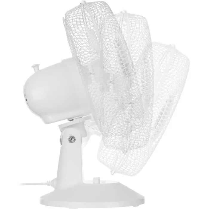 Sencor Ventilateur de Bureau SFE 2310WH, 23 cm, 2 Vitesses, Oscillation 90°, Pales Métalliques, 25 W, 51 dB, Cordon 1.8 m, 220-240 V, Débit d'Air 13.4 m³/min Sencor Ventilateur de Bureau SFE 2310WH, 23 cm, 2 Vitesses, Oscillation 90°, Pales Métalliques, 25 W, 51 dB, Cordon 1.8 m, 220-240 V, Débit d'Air 13.4 m³/min