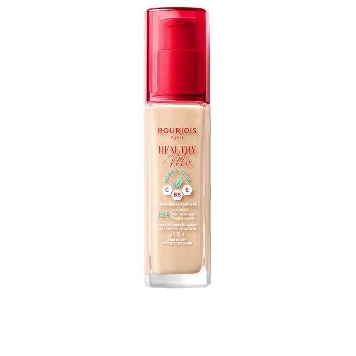 Base de maquillage liquide Bourjois Healthy Mix Nº 49.5N Fair ivory Nº 49.5n-Fair Ivory 30 ml