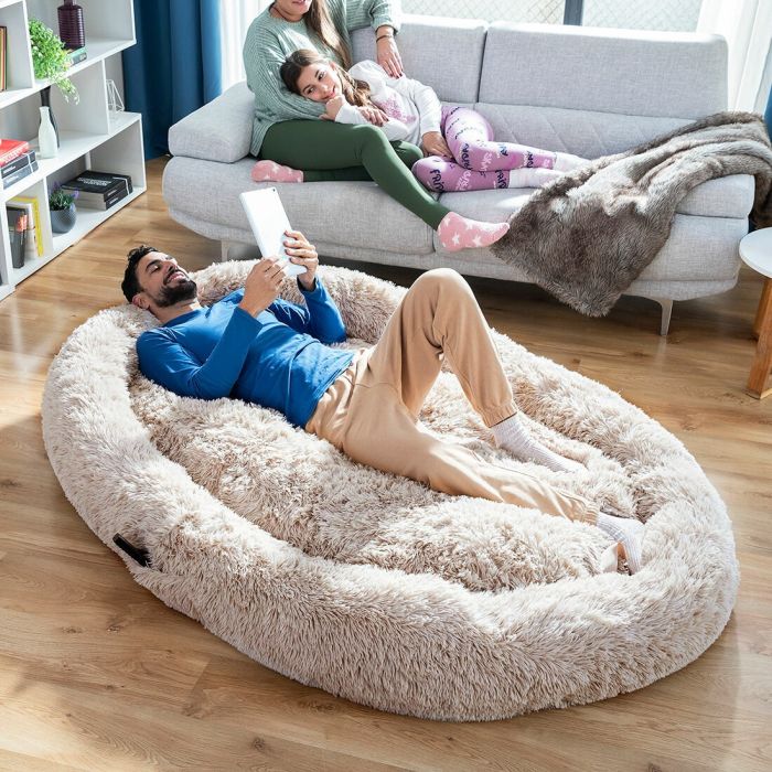 Lit de Chien pour Humains | Human Dog Bed XXL InnovaGoods Beige 10