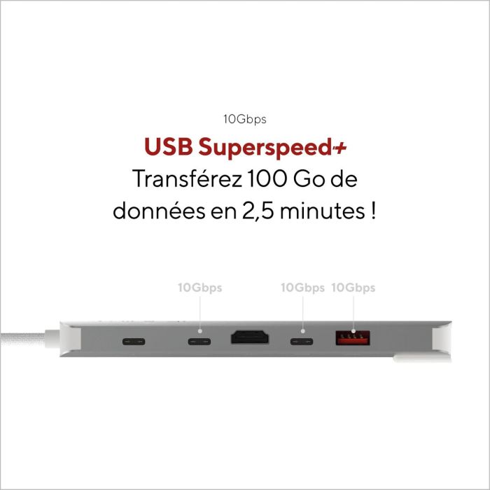 Hub USB Linq Byelements LQ49061 Blanc Gris 12 Hub USB Linq Byelements LQ49061 Blanc Gris 12