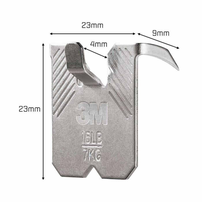 Crochet pour suspendre 3M 7 kg (2 Unités) 1