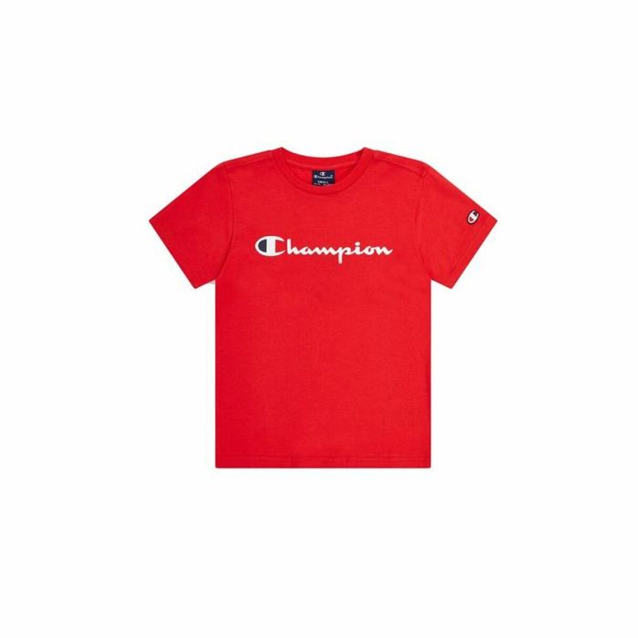 T shirt à manches courtes Enfant Champion Crewneck Rouge 0 T shirt à manches courtes Enfant Champion Crewneck Rouge 0