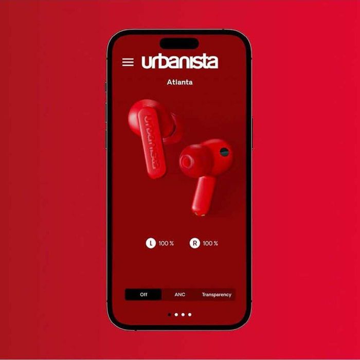 Écouteurs in Ear Bluetooth Urbanista Atlanta Rouge Rouge Vibrant 7