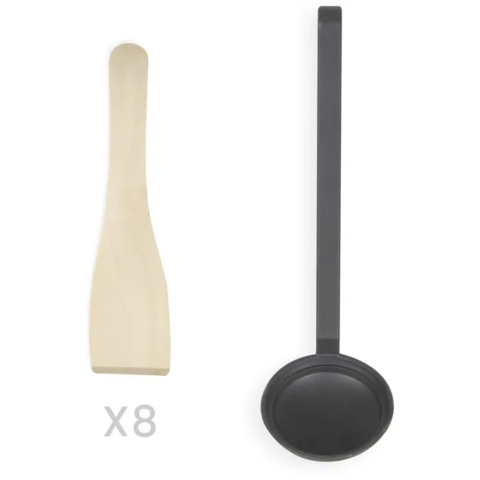 Livoo DOC186G Maxi Crêpes Party - Appareil à 8 Mini Crêpes Ø 12 cm, 1500 W, Revêtement Antiadhésif, Noir