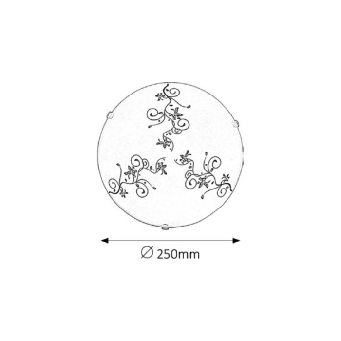 RABALUX Lampe de Plafond "Bloomy" E27 IP20 25cm Métal Plastique Cristal Blanc Translucide Romantique 1