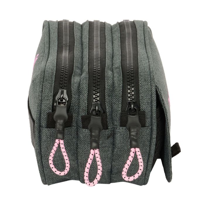Trousse Fourre-Tout Triple Kappa Silver pink Gris 21,5 x 10 x 8 cm 3 Trousse Fourre-Tout Triple Kappa Silver pink Gris 21,5 x 10 x 8 cm 3