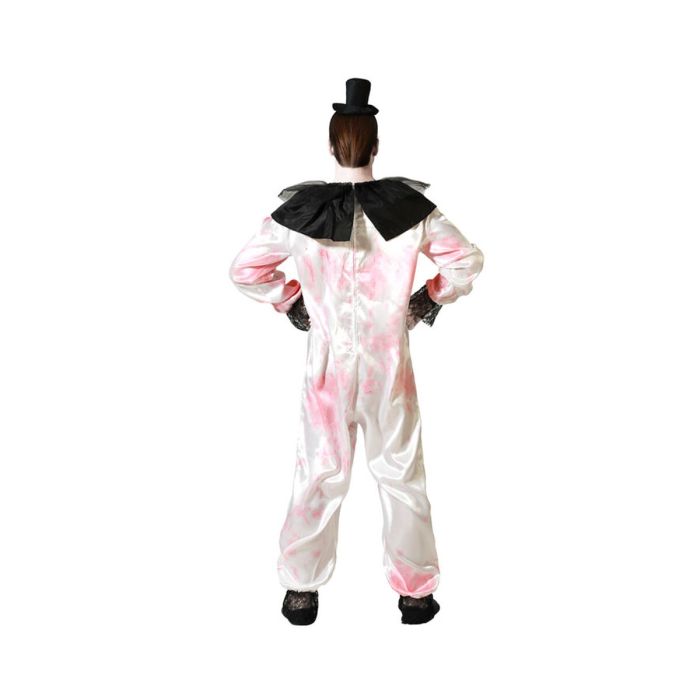 Déguisement Homme Clown Sinistre avec Combinaison Blanche et Détails Noirs - Taille XS/S - Pour Halloween et Événements Terrors