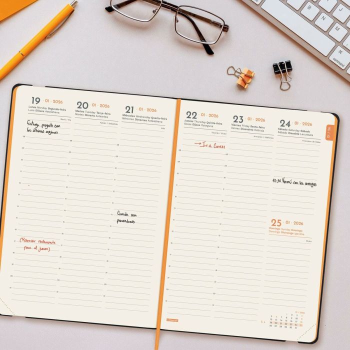 Agenda Finocam FLEXI Bleu A5 14,8 x 21 cm 2026 5 Agenda Finocam FLEXI Bleu A5 14,8 x 21 cm 2026 5