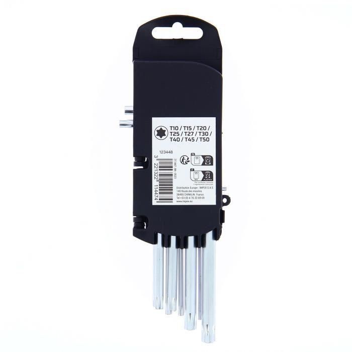 9 Clés étoiles coudées T10 a T50 - PRECISION STEEL 2 9 Clés étoiles coudées T10 a T50 - PRECISION STEEL 2