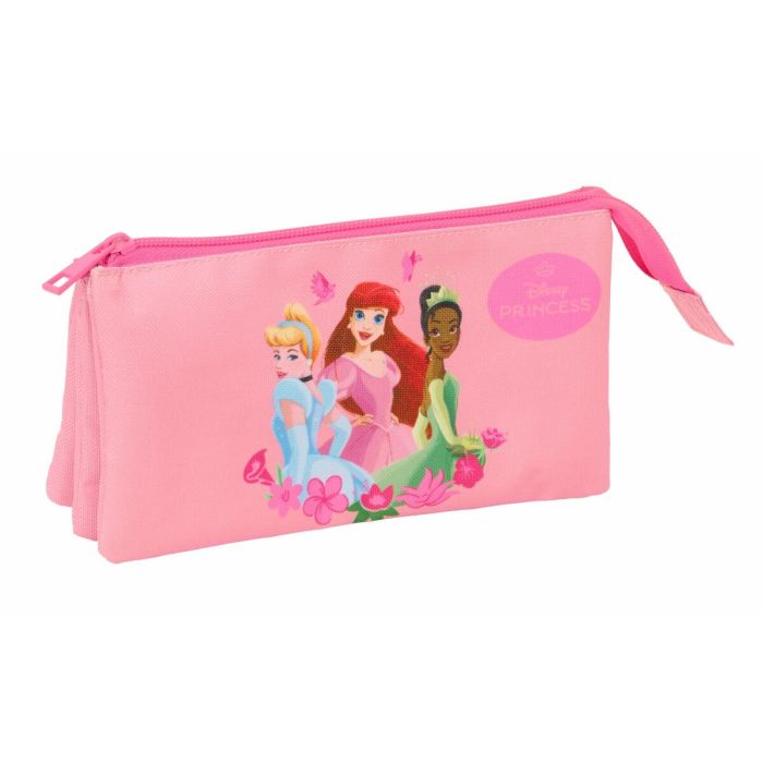 Trousse Fourre-Tout Triple Disney Princess Rose 22 x 12 x 3 cm 5 Trousse Fourre-Tout Triple Disney Princess Rose 22 x 12 x 3 cm 5