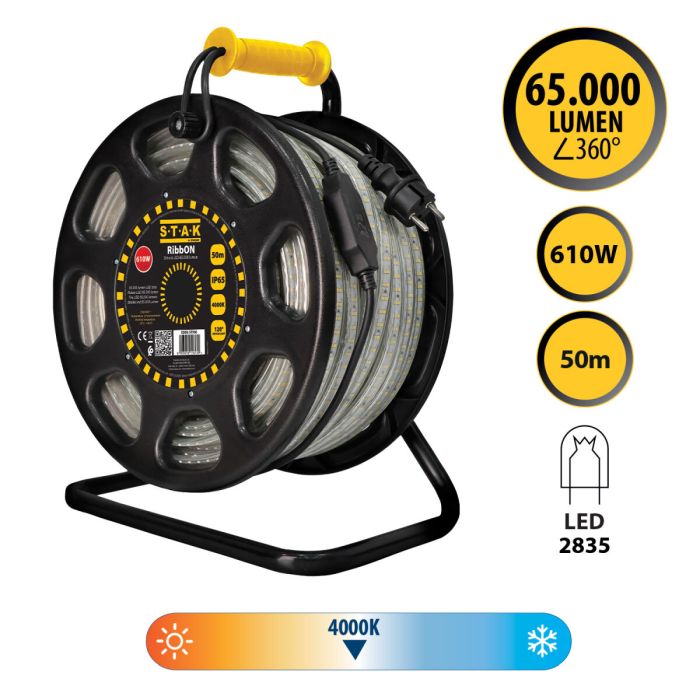 Bandes LED Stak 610 W Lumière LED 4000 K 65000 Lm Lumière blanche 1 Bandes LED Stak 610 W Lumière LED 4000 K 65000 Lm Lumière blanche 1