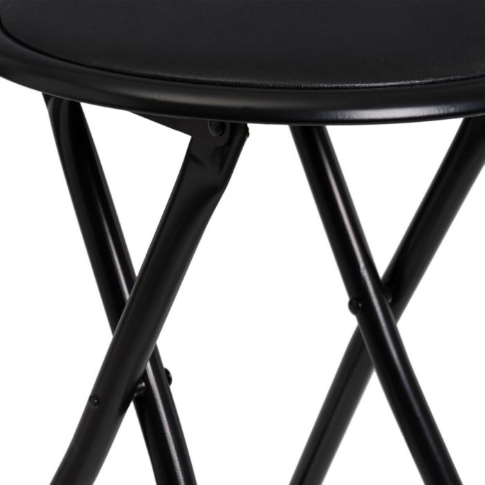 Tabouret Noir Polyuréthane PVC Fer 30 x 30 x 45 cm 5