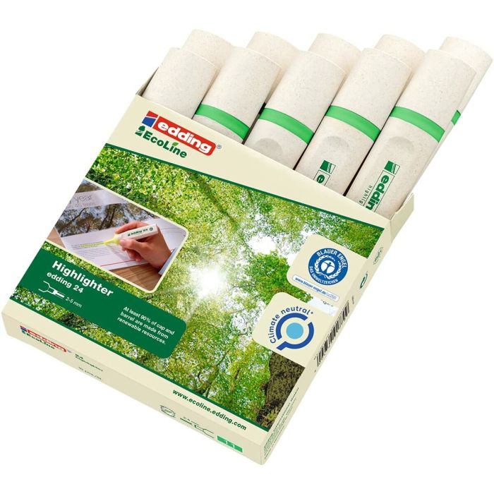 Marqueur fluorescent Edding EcoLine 24 Vert clair (10 Unités) 5