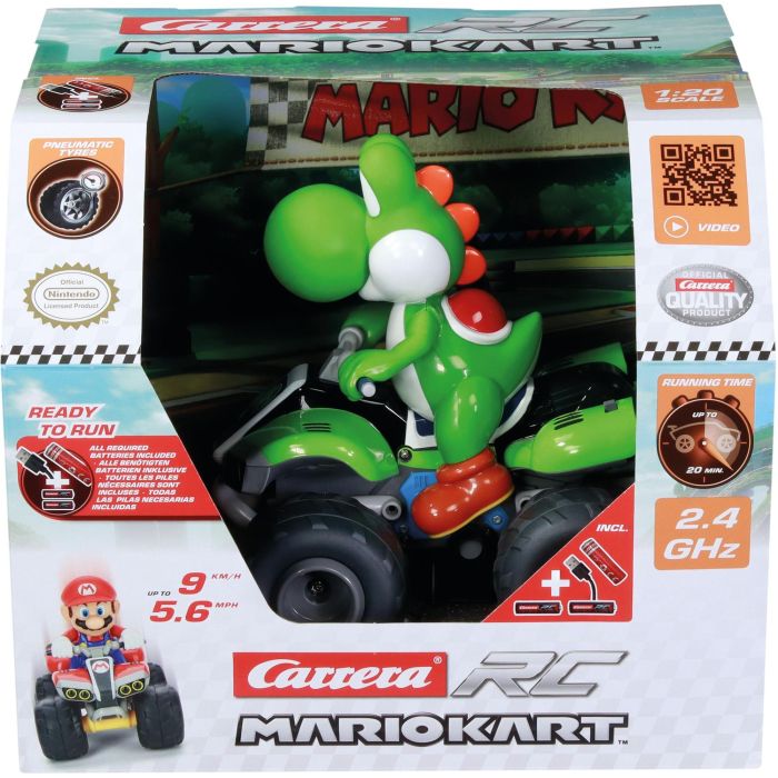 Quad Yoshi voiture télécommandée, 2,4 GHz, Echelle 1:20, CARRERA Mario Kart, Des 6 ans 3 Quad Yoshi voiture télécommandée, 2,4 GHz, Echelle 1:20, CARRERA Mario Kart, Des 6 ans 3