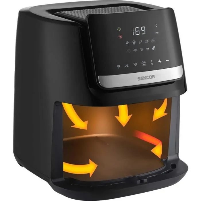 Sencor Friteuse à Air SFR 6600SS - 6.5 L, 1600 W, 10 Programmes Pré-réglés, Température 80-200 °C, Affichage LED et Contrôle Tactile Sencor Friteuse à Air SFR 6600SS - 6.5 L, 1600 W, 10 Programmes Pré-réglés, Température 80-200 °C, Affichage LED et Contrôle Tactile