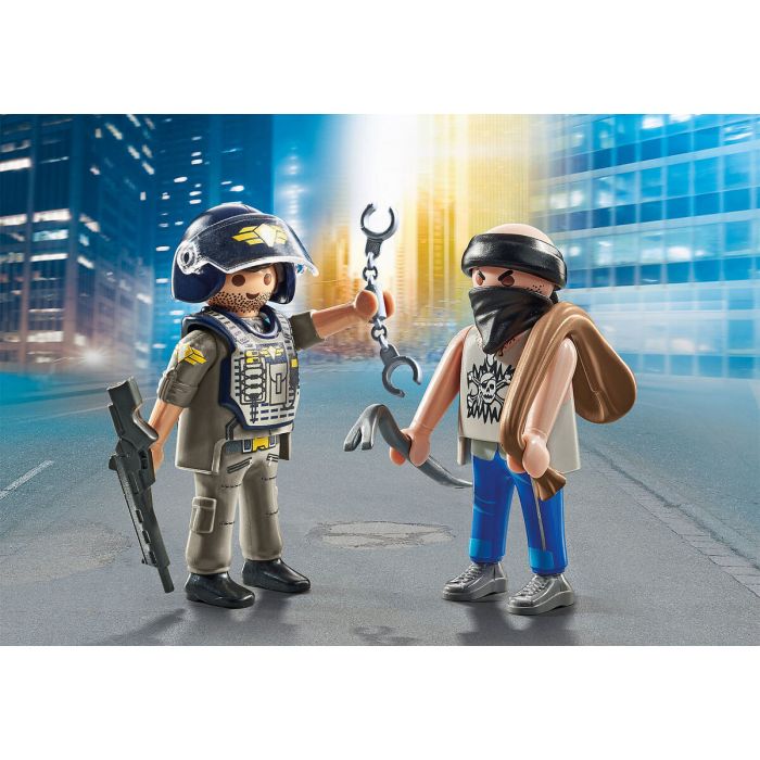 Playset Playmobil 71505 Police Voleur 9 Pièces 1