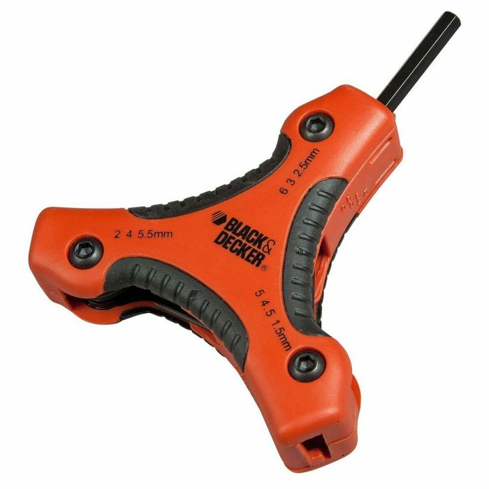 Clés hexagonales pliantes Black & Decker bdht0-71628 1,5-2-2,5-3-4-4,5-5-5,5-6 mm 12