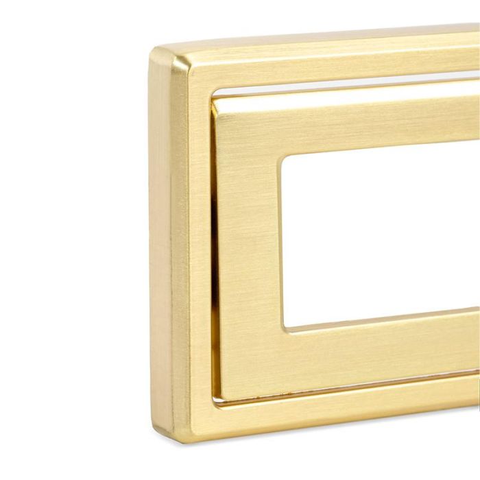 Tirador Zamak Modelo Nevara Acabado Latón Satinado Herrajes Alk 2