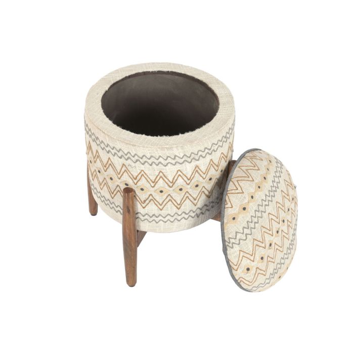 Repose-pied Home ESPRIT Beige Urbaine 40 x 40 x 52 cm 7