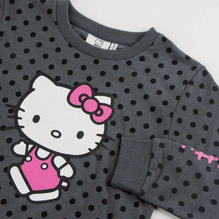 Sweat-shirt Enfant Hello Kitty Gris foncé 7