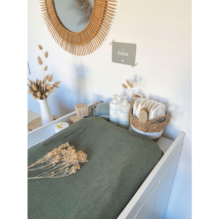 Housse de matelas a langer - CANDIDE - Eponge - 50 x 75 cm - Kaki 3