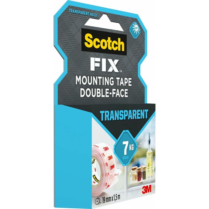 Ruban adhésif double face Scotch Transparent 19 mm x 1,5 m 16 Ruban adhésif double face Scotch Transparent 19 mm x 1,5 m 16