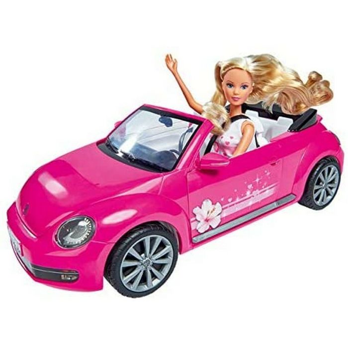 Poupée Steffi Love Cabriolet New Beetle 45 cm Voiture Rose 1 Poupée Steffi Love Cabriolet New Beetle 45 cm Voiture Rose 1