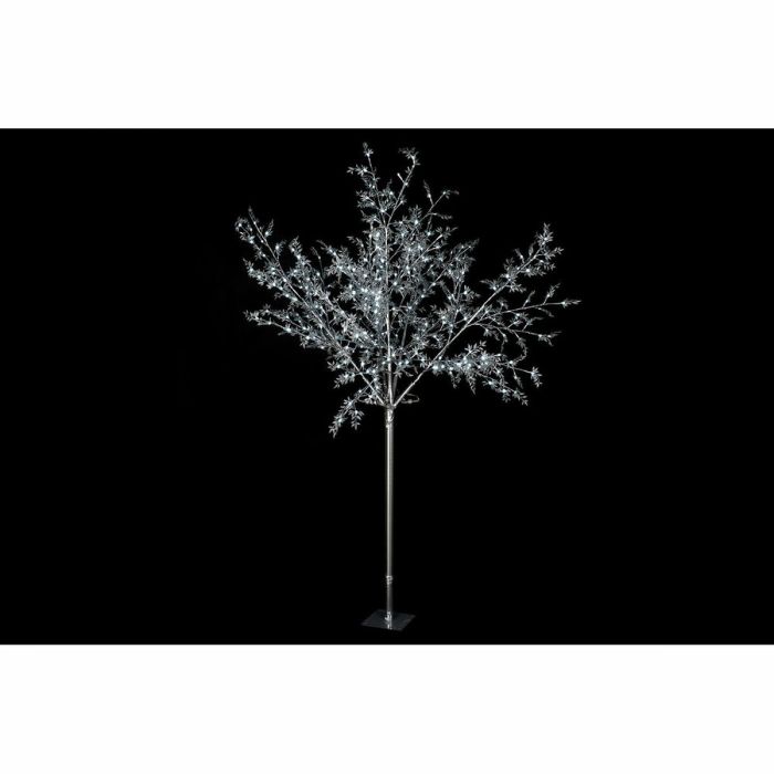 Sapin de Noël DKD Home Decor Blanc Argenté Métal Plastique 120 x 120 x 220 cm 1