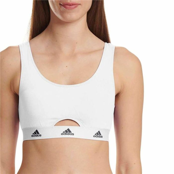 Soutien-gorge de Sport Adidas Active Comfort Cotton Blanc 2