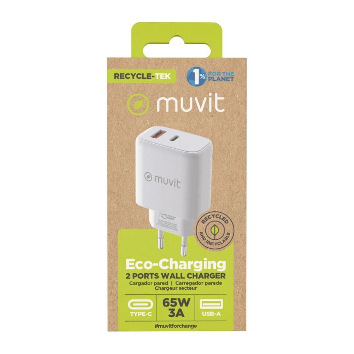 Chargeur mural Muvit for Change MCD320 Blanc 18 W 5