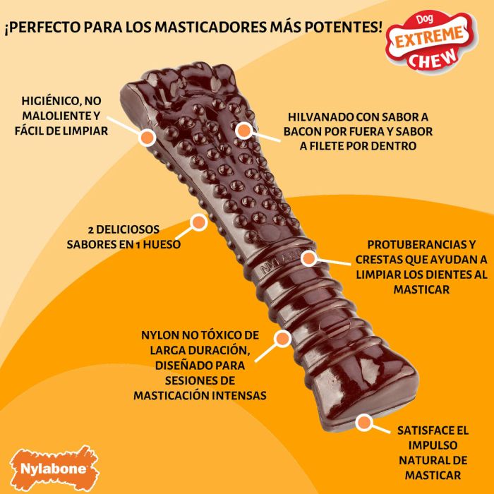Os Nylabone Marron Bacon XL 4