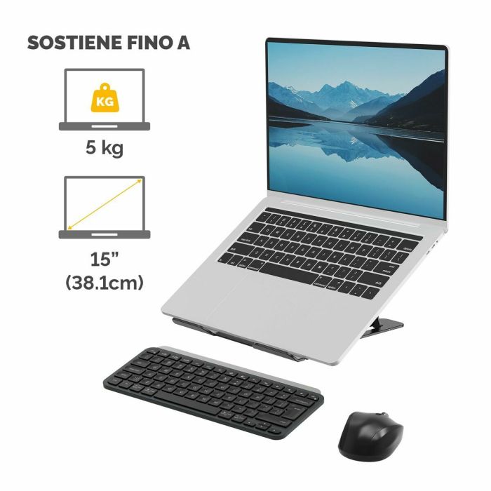 Support Pliable et Réglable pour Portable Fellowes Alumia 7