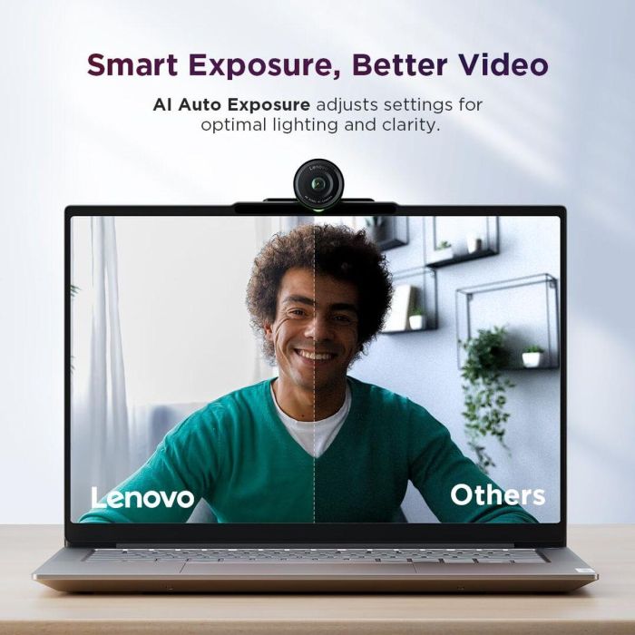 Webcam Lenovo 4XC1Q25245 Full HD 9