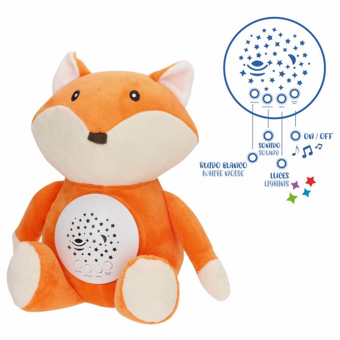 Peluche Projecteur LED Colorbaby Tissu Peluche Plastique 25 x 27 x 13 cm (4 Unités) 2