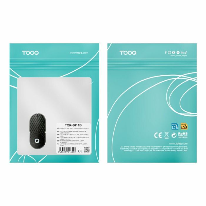 Lecteur de Cartes TooQ TQR-3011B 2 Lecteur de Cartes TooQ TQR-3011B 2