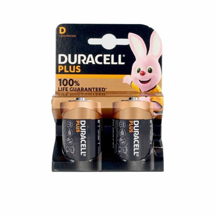 Duracell Pile LR20/MN1300 Plus Power Alcaline x 2, technologie DuraLock Power Preserve