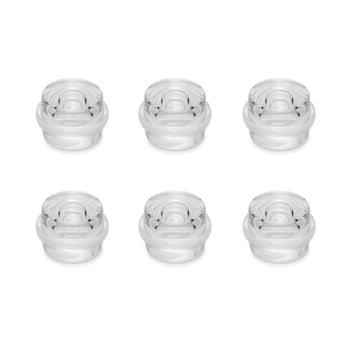 Lot de 6 butées de porte cylindriques adhésives, fixation au sol, Plastique, Transparent 0 Lot de 6 butées de porte cylindriques adhésives, fixation au sol, Plastique, Transparent 0