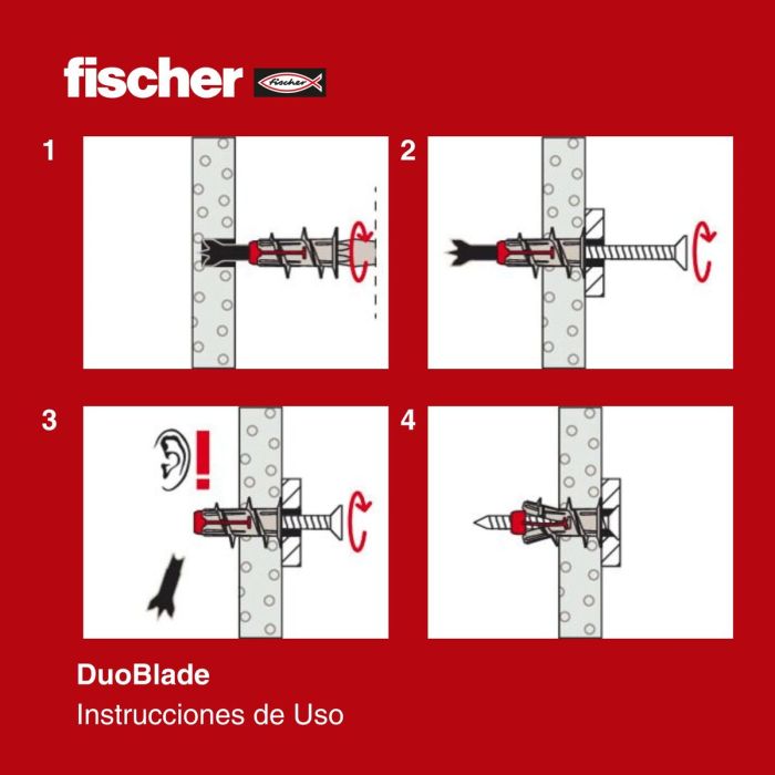 Crampons Fischer DUOBLADE 44 x 8 mm (40 Unités) 15